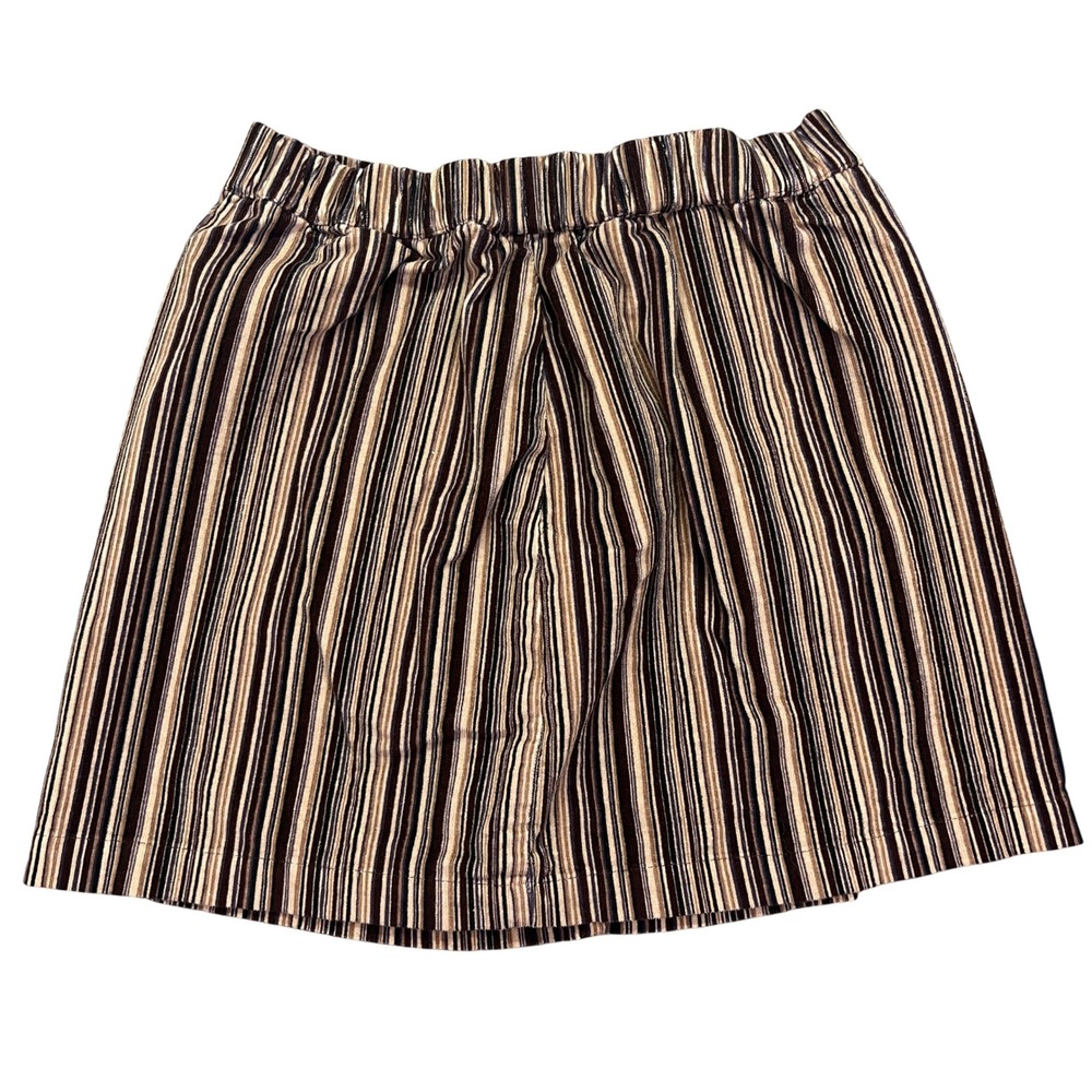 American Eagle Striped Skirt Elastic Waist Casual Flared Mini S Fits‎ 28"